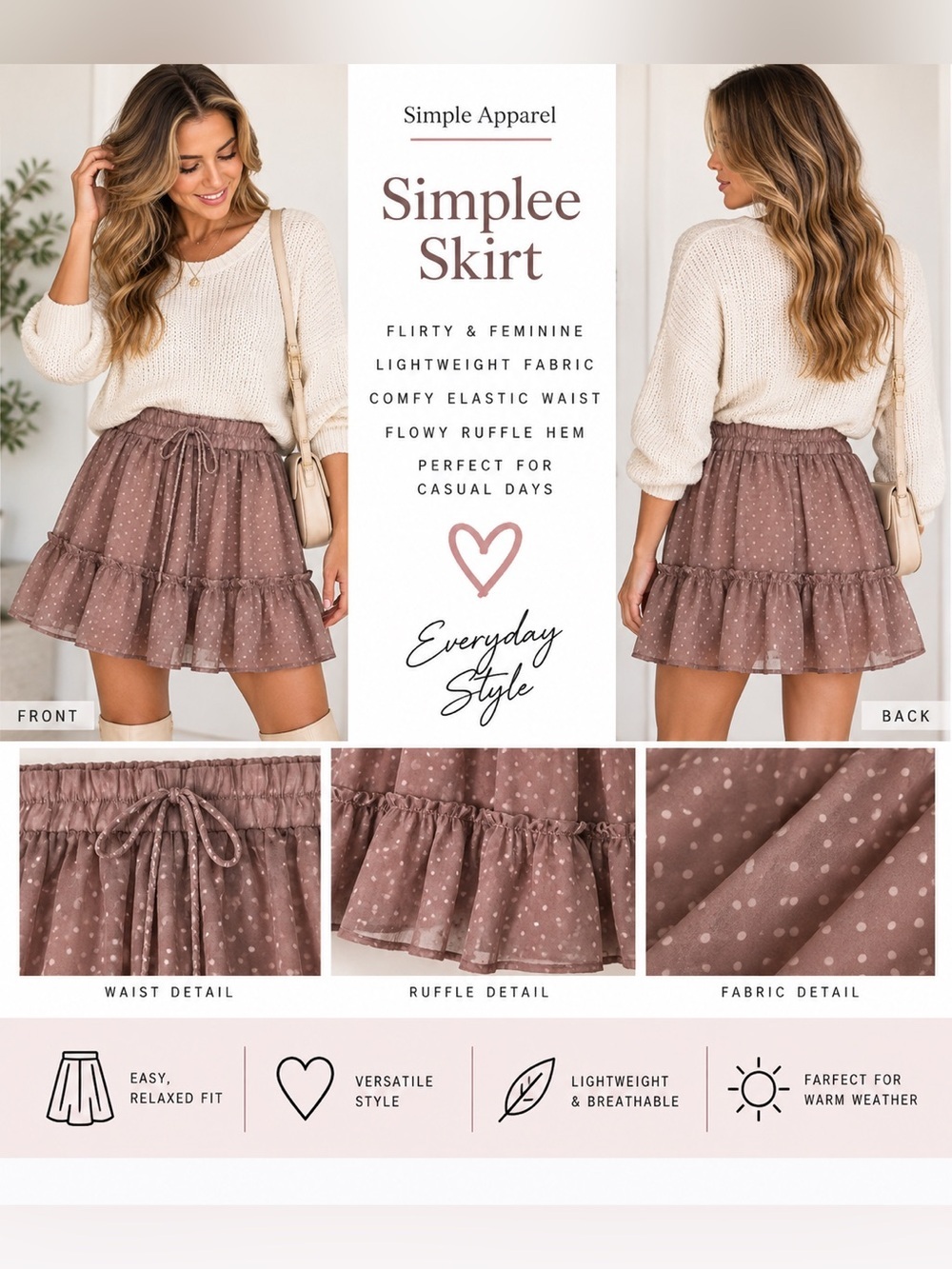 Simplee‎ Skirt